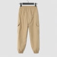 thumbnail image 5 of NOLDARES Boys Joggers Pants Toddler Quick Dry Lightweight Hiking Pants Kids Pull On Sweatpants(Khaki,3-4 Years), 5 of 9