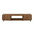 thumbnail image 2 of 70" 2 Door Wood TV Stand with Reeded Fronts - Mocha, 2 of 5