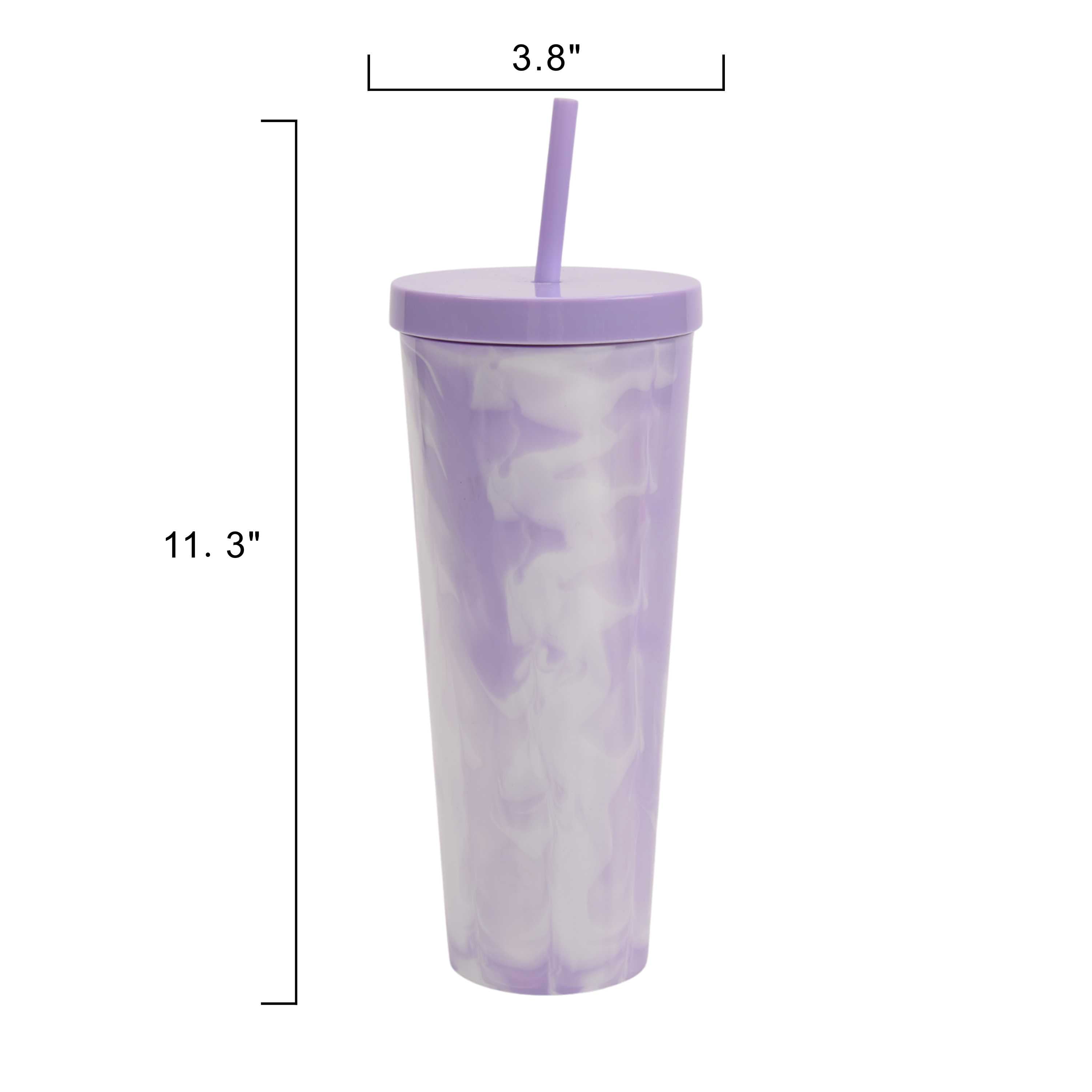 Mainstays 26-Ounce Plastic Swirl Tumbler, Purple