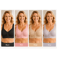 thumbnail image 5 of Baofubaomei Front Closure Bras Plus Size Wireless Lace Trim Bra Push up Adjustable Straps Bralette Comfortable Breathable Brassiere, 5 of 6