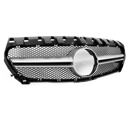 - Mercedes Benz C117 CLA 2014-2016 AMG Style Front Bumper Grille Black Silver Trim