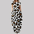 thumbnail image 1 of SMihono Robes d'Été Bohémiennes pour Femmes Grande Taille Mode d'Été Imprimée Manches Courtes Col Rond Bretelles Robe Pull, 1 of 4