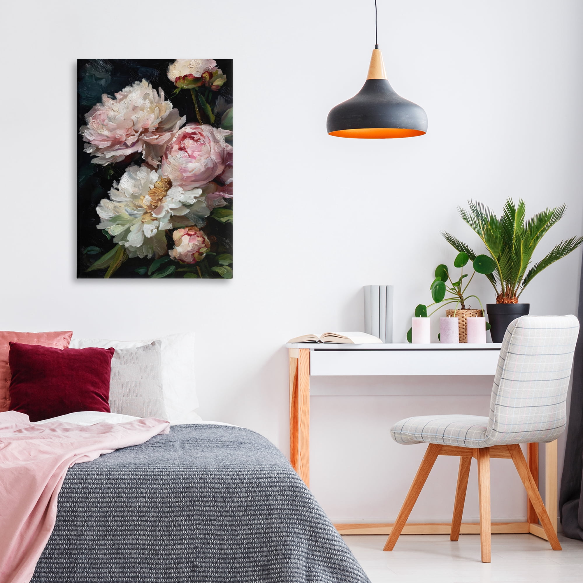 Stupell Industries Soft And Moody Peonies Canvas Wall Art, design by Petal Prints Design