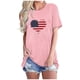 thumbnail image 2 of Fiudx Camisetas para Mujer Camiseta de Manga Corta con Cuello Redondo y Estampado de Bandera de Moda para Mujer, 2 of 4