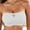 White, variant on Wireless Strapless Bra Seamless Mesh V Cutout Bandeau Padded Tube Top Comfortable Stretchy Lounge Bralette Everyday Basic Underwear Tops Brown L