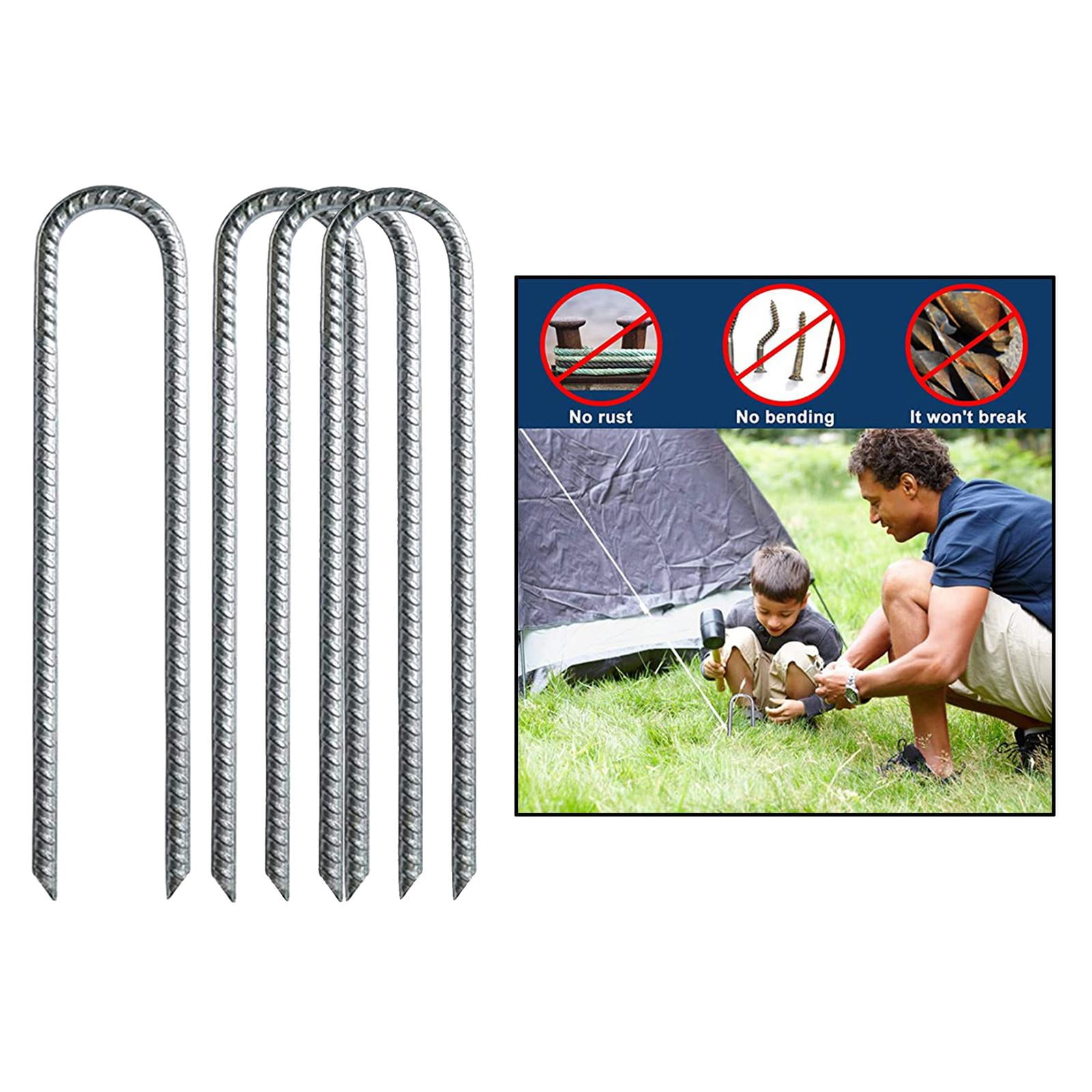 4x Heavy Duty Trampoline Stakes 12inch Galvanized Wind Ground Anchors Pegs for Camping Tents Bouncy Castles Accessories