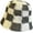 Black, variant on CoCopeaunts Straw Bucket Hat for Women Plaid Patchwork Crochet Fisherman Hat Outdoor Sun Protection Hollow Ladies Bucket Cap