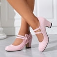 thumbnail image 5 of Fashion Vintage Womens Small Bowtie Platform Pumps Ladies Sexy High Heeled Shoes, 5 of 6