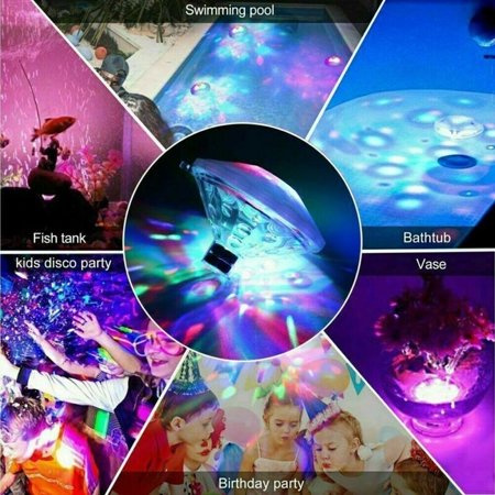 Floating Swimming Pool Light Underwater RGB LED Disco Light WaterProof ...