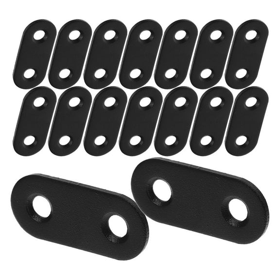 WHAMVOX 16 Sets Flat Corner Braces Straight Mending Plates Metal Fixing Corner Brace with Screws