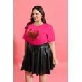 thumbnail image 3 of TIYOMI Plus Size Valentine's Day Heart Oversized T-Shirts Short Sleeve Shirts For Women 5X Pink Round Neck Tops Workout Boyfriend Pullover Summer Casual Loose Fit T-Shirt 5XL 26W 28W, 3 of 7