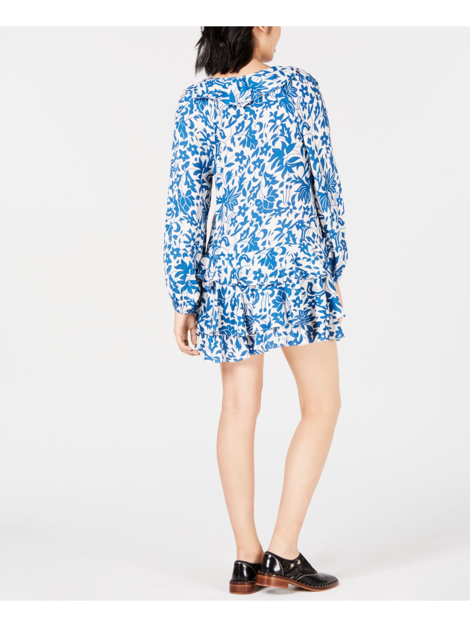free people blue ruffle dress Santa Luz Maxi Dress