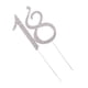thumbnail image 1 of 18. 18 Rhinestone Crystal Number Selecciones Cake Topper Silver, 1 of 2