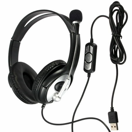 OVLENG Stereo Super Bass USB Headset with microphone for Computer PC Notebook Gaming Over-ear Computer Business Headphone Headband Noise cancelling