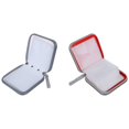 thumbnail image 1 of 2 Pcs 40 CD DVD Disc Album Storage Carry Case Cover Wallet Sleeve Holder Bag Hard Box - Silver & Red, 1 of 7