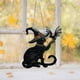 thumbnail image 4 of HWRETIE Colgante de carillón de viento de bruja de Halloween,decoración para fiestas al aire libre en el hogar,adorno de Halloween con gato tocando murciélago para colgar en la ventana, 4 of 5