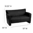 thumbnail image 6 of Scranton & Co Modern LeatherSoft Flared Arms Love Seat in Black, 6 of 9
