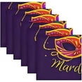 thumbnail image 6 of Dreamtimes Mardi Gras Cloth Napkins Set of 6, Oversized Washable Reusable Polyester Dinner Table Napkins for Family, Restaurant, Party Decor, 20 x 20 Inch, 6 of 7