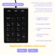 thumbnail image 5 of Mini Teclado Numérico con Cable USB y Concentrador de 3 Puertos USB 2.0, 18 Teclas, para Contabilidad Bancaria., 5 of 5