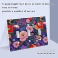 thumbnail image 3 of Yayeee Toggle Light Switch Wall Plate 2-Gang 4.56"x4.48" Decorative Outlet Cover, Beautiful Floral Pattern, 3 of 7