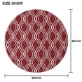 thumbnail image 6 of Burgundy and White Wavy Pattern Round Tablecloth 60"x60",Wrinkle Wipeable Table Cloth for Kitchen Dining Room Picnic Patio Party, 6 of 6