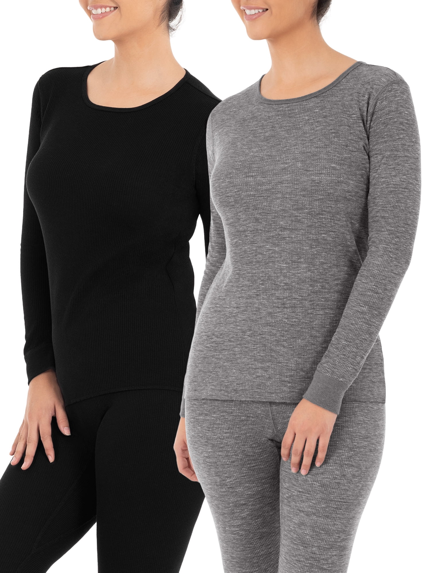 Fruit of the Loom Women's and Women's Plus Long Underwear Waffle Crew