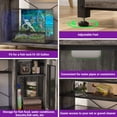 thumbnail image 5 of Homieasy Heavy Duty 55-75 Gallon Aquarium Stand with Power Outlets, LED Light & Storage Cabinet - Reversible Metal Fish Tank Stand, 880LBS Capacity,Gray Oak, 5 of 6