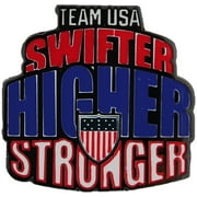 Winter Olympics Beijing 2022 Team USA | Swifter, Higher, Stronger Lapel Pin | Officially Licensed | On Backer Card