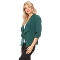 thumbnail image 3 of Women's Trendy Style 3/4 Sleeves Solid Open Jacket, 3 of 4
