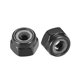 thumbnail image 5 of Tuercas de bloqueo hexagonales Uxcell M4x0.7mm de acero al carbono con inserto de nylon, 50 piezas negras, 5 of 5