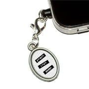 Peace Love Anime Oval Mobile Phone Charm
