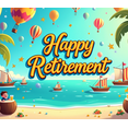 thumbnail image 4 of Beach Themed Happy Retirement Backdrop Banner Party Decorations for Retirement Parties Photography Props Retirement Celebrations, 4 of 8