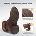 thumbnail image 5 of Women's Non-Slip Warm Casual Fall Boot Fashion Combat Boots Winter Ankle Booties Brown US 8, 5 of 7