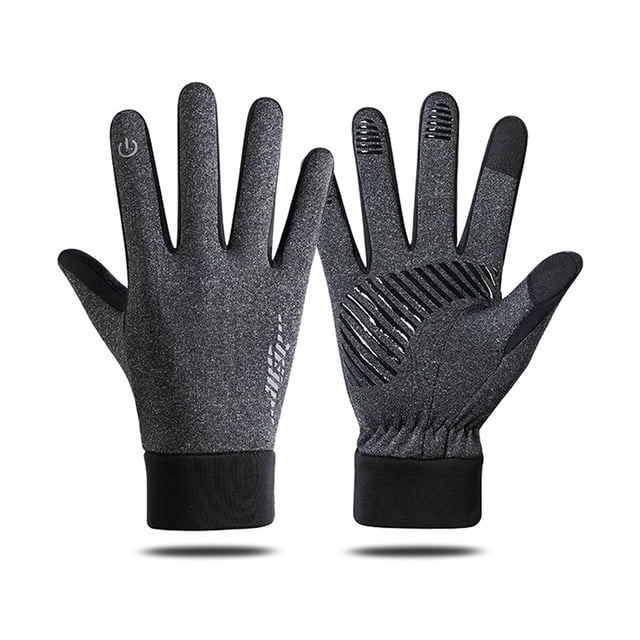 Youkk Gant Antidérapant Respirant Portable Coupe-Vent Imperméable Gants Vélos Vélo Accessoire pour la Randonnée Randonnée Gris L