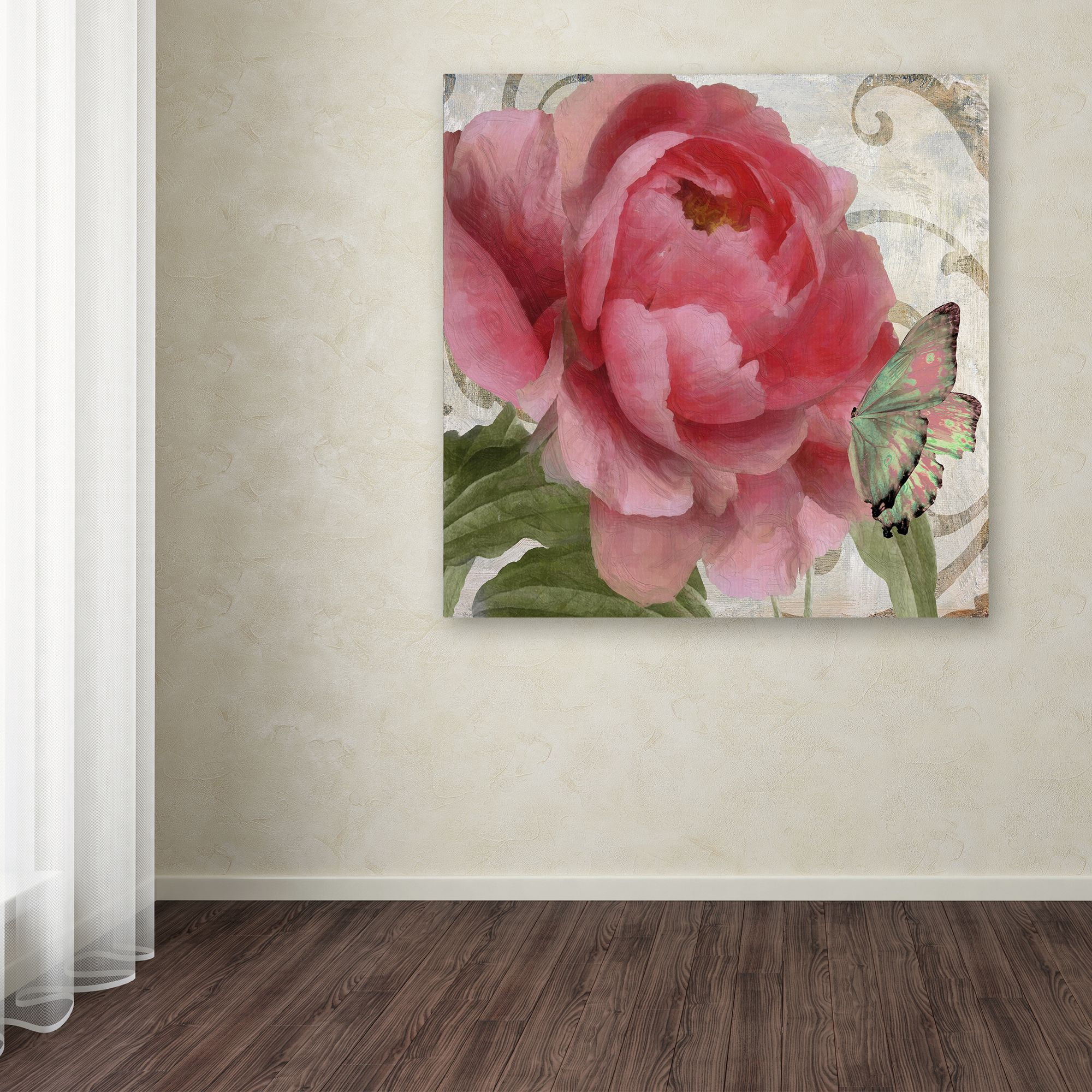 Trademark Fine Art "Apricot Peonies II" Canvas Art by Color Bakery