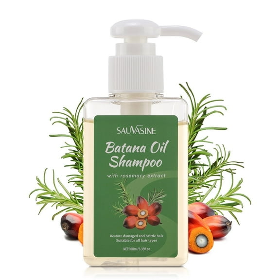 Batana Oil Shampoo with Rosemary Extract for Nourishing Cleansing Scalp, Soothing Shampoo Restores Damaged Hair 3.38 fl.oz 1Pc