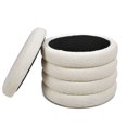 thumbnail image 2 of Ivory White | Ottoman with Hidden Compartment for Organization | Soft and Supportive Feel, 2 of 6