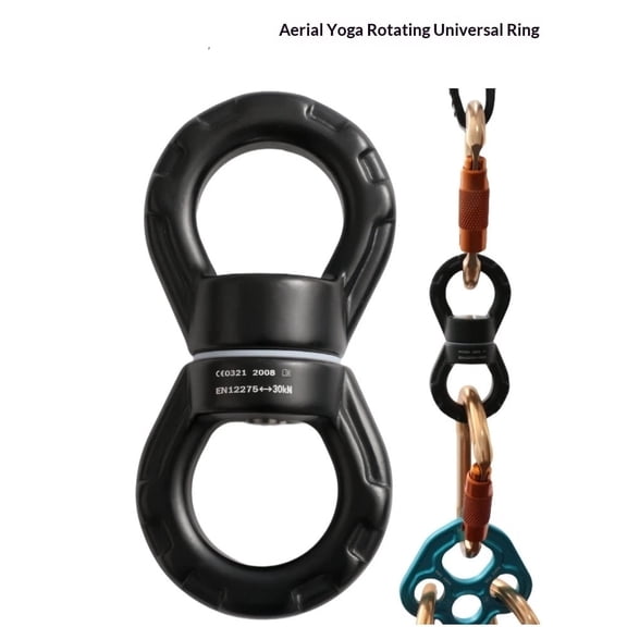 Swing Swivel 30KN Breaking Strength 360° Rotator Safety Rotational Device Hanging Accessory for Rock Climbing, Hanging Hammock, Web Tree Swing, Aerial Dance, Children's Swing Spinner Hanger