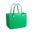 thumbnail image 1 of Rubber Bag Bogg Style Hole Waterproof Durable Oversize Silicone Beach Tote, 1 of 5