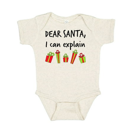 

Inktastic Dear Santa I Can Explain... Gift Baby Boy or Baby Girl Bodysuit