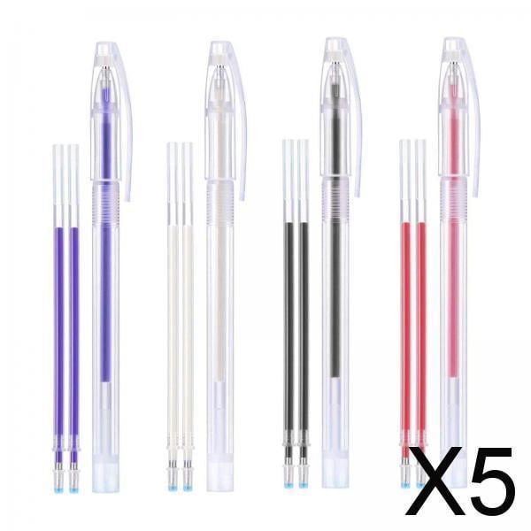 5x Bolígrafos de Borrado de Calor de 4 con Tela Borrable Repuestos Libres para , Acolchado Y Confección Suministros de Patchwork - 4 Colour 3Pcs 5 piezas