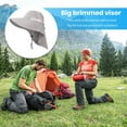 thumbnail image 4 of Chapeau Imperméable à l'Eau en Plein Air pour Uv-protection Pêche Randonnée Jardinage Unisexe Large Bord avec Rabat de Cou Pliable, 4 of 5