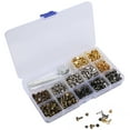 thumbnail image 4 of Brass Rivets,363Pcs Leather Rivets Set Double Cap Rivets Leather Rivets Expertly Crafted, 4 of 8