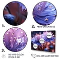 thumbnail image 3 of Designart "Dreamy Impression Of Purple Cornflowers V" Cornflowers Wall Decor, 3 of 7