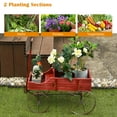 thumbnail image 5 of Topbuy Wooden Garden Flower Planter Wagon Wheel Plant Bed Decorative Garden Planter for Backyard Garden Red, 5 of 10