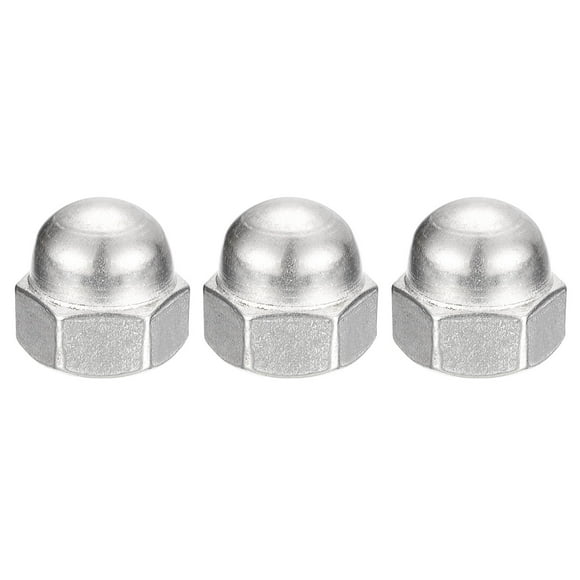Unique Bargains 5/8-11 Acorn Cap Nuts, 3pcs - 304 Stainless Steel Hardware Nuts, Acorn Hex Cap Dome Head Nuts (Silver)