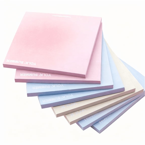 Lksixu Gradient Color Sticky Notes, 3x3 inch Square Self-Stick Note Pads, 50 Sheets Strong Adhesive Memo Pads, Office Supplies, Easy to Post for Home, Work, Study and Organization