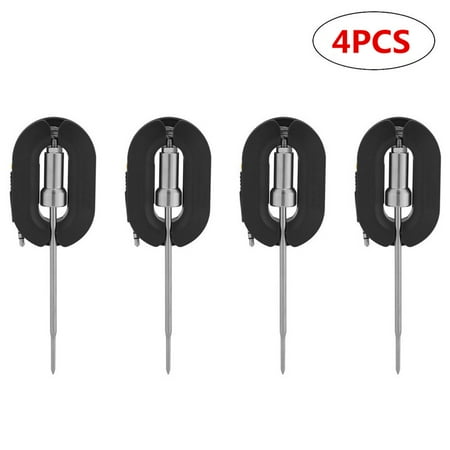 4 PCS BBQ Thermometer Probe Stainless Steel Replacement Probes Additional Long Range Probes for Bluetooth BBQ Grill Meat Thermometer