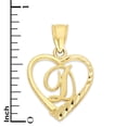 thumbnail image 3 of Golden Fire Solid 10k Initial Heart Pendant - Personalized Jewelry Gifts for Women, 3 of 6