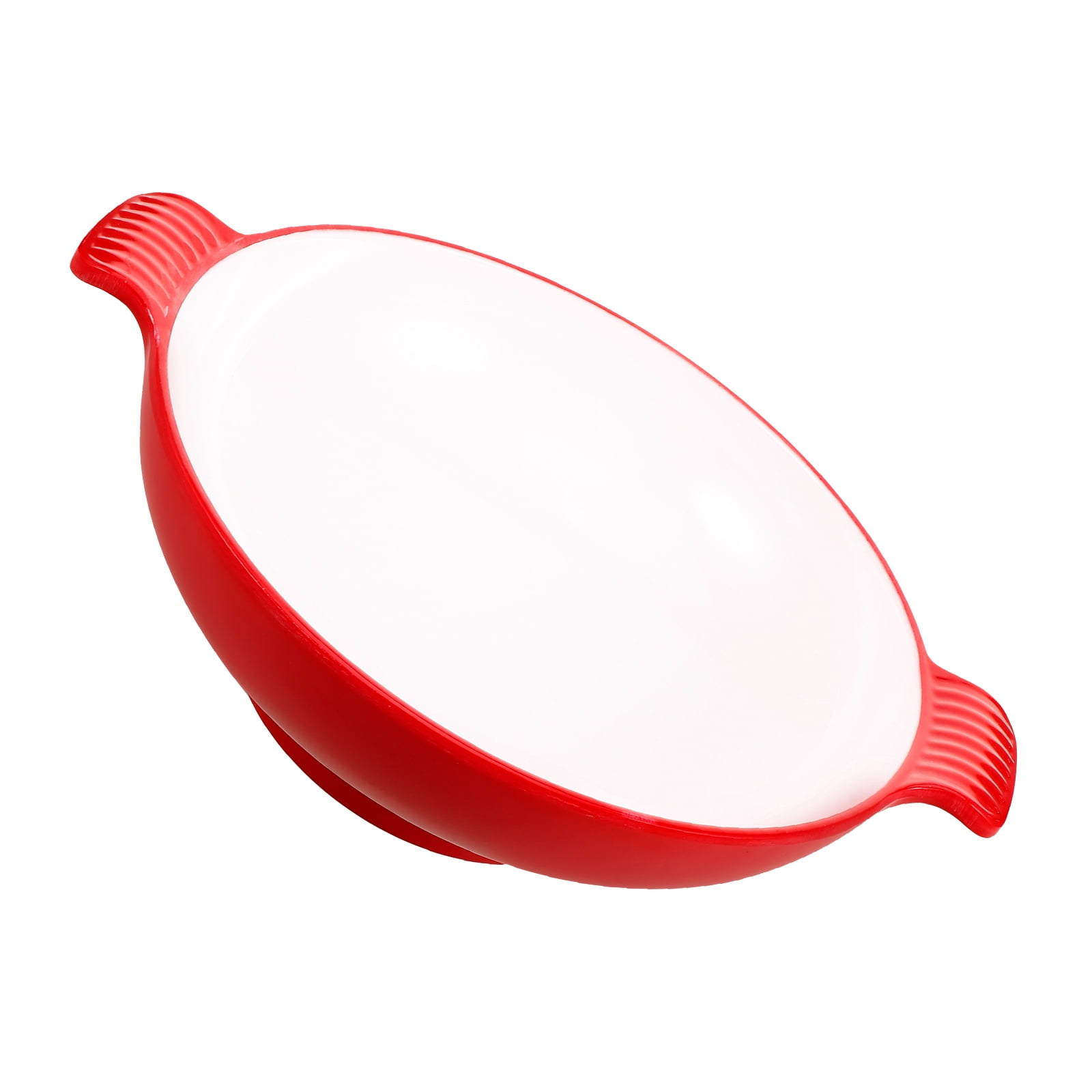 WEUVEB Cereal Bowl Red Plastic 1Set 10.41X8.45X2.55in
